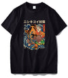 T-Shirt Carpe Et Chat Japonais