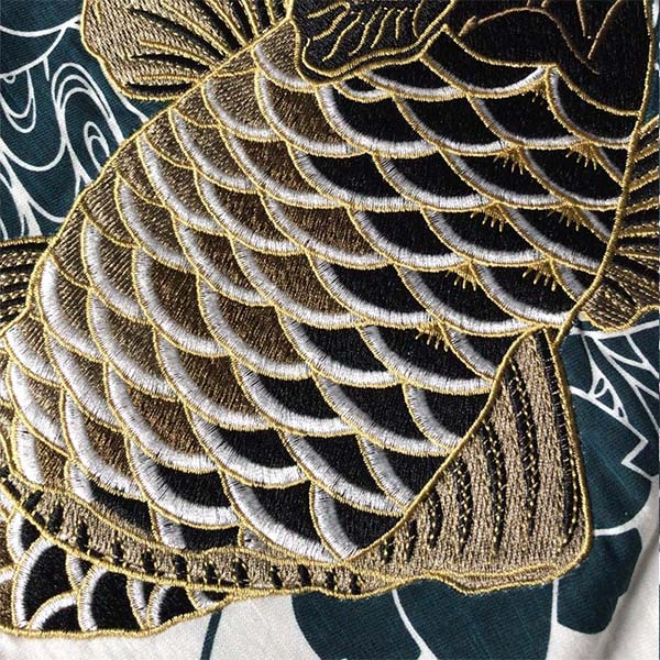 T-Shirt Dragon Carpe Koï Brodé