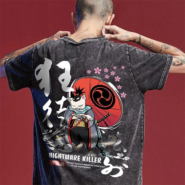 T-Shirt Dragon Chat Samourai