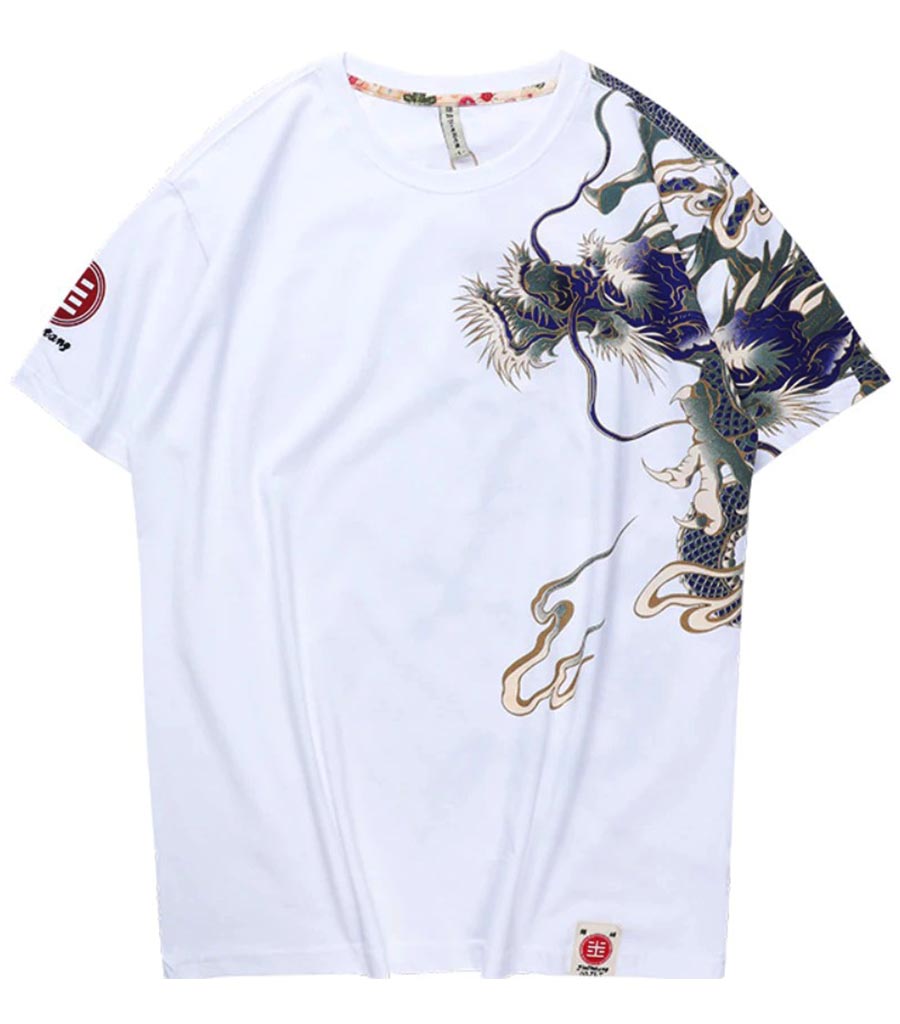 T-Shirt Dragon Blanc