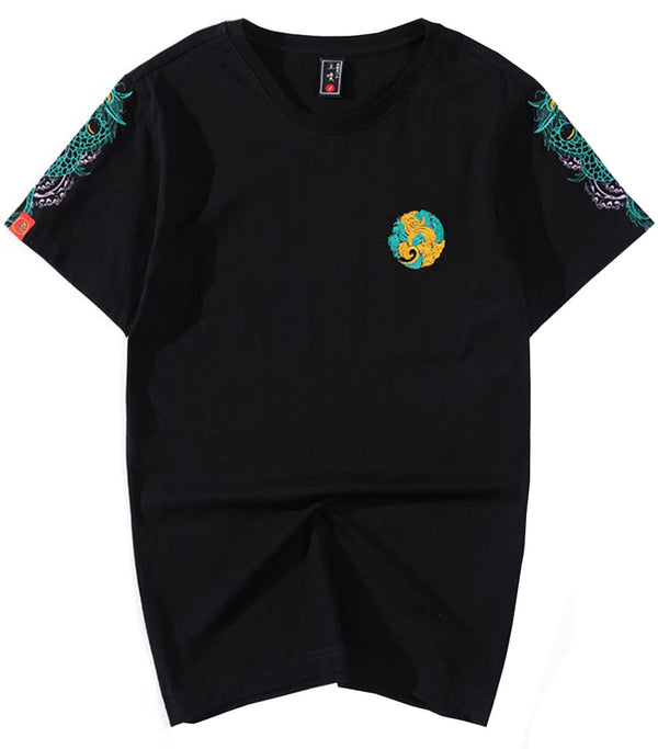 T-Shirt Dragon Brodé