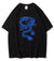 T Shirt Dragon Chinois Bleu
