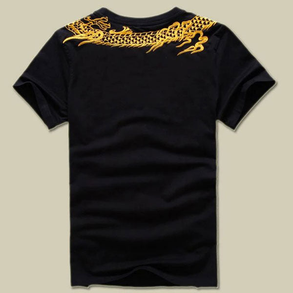 T-Shirt Dragon Chinois Doré