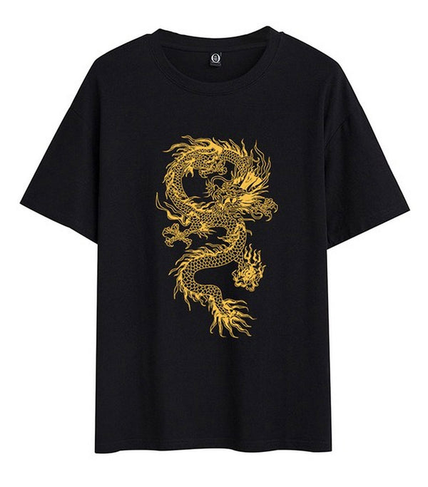 T Shirt Dragon Chinois Orange