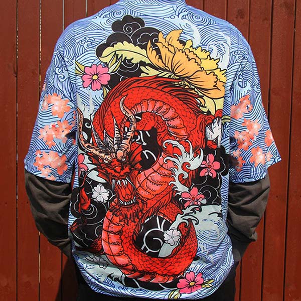 T-Shirt Dragon Chinois Rouge