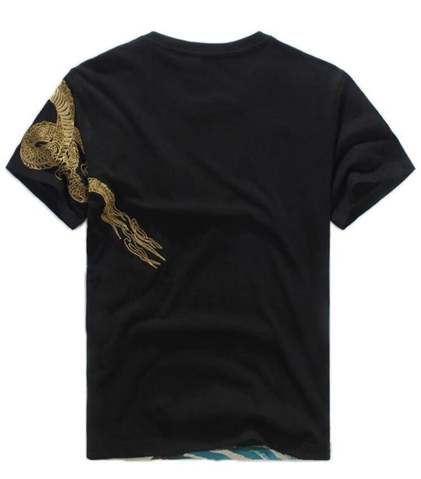 T-Shirt Dragon Doré