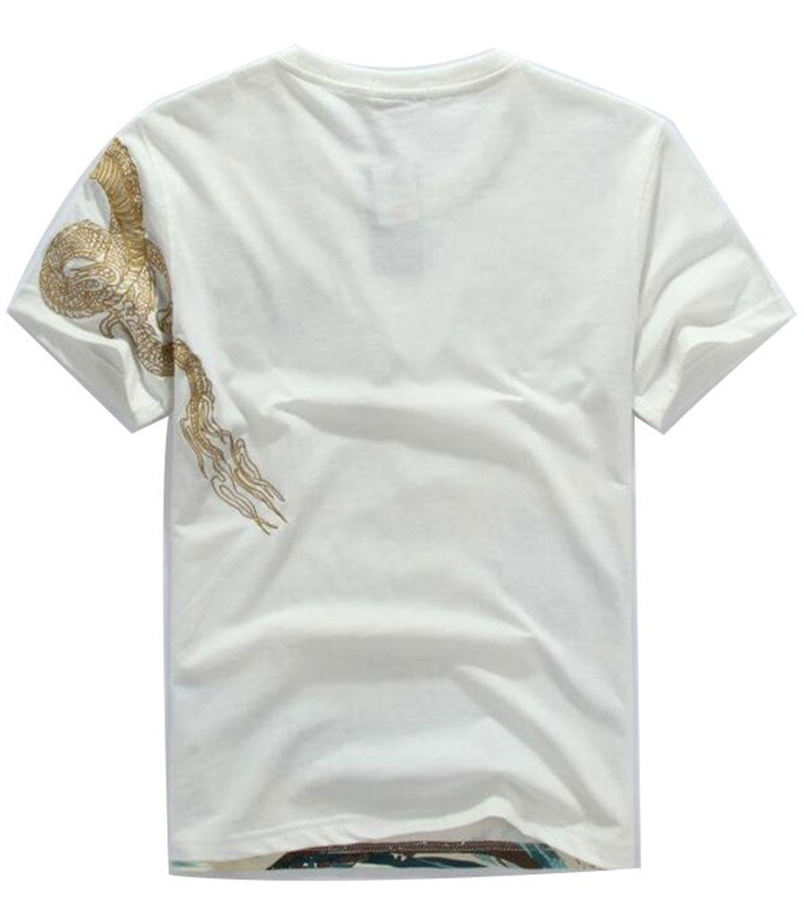 T-Shirt Dragon Doré