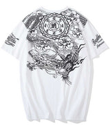 T-shirt dragon fleuri