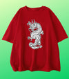 T Shirt Dragon Japonais Blanc