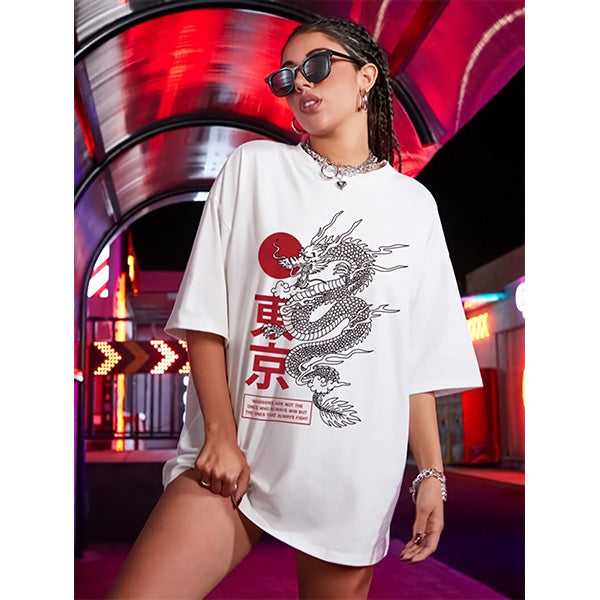 T-Shirt Dragon Pour Femme