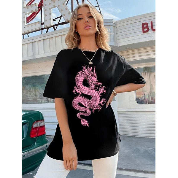 T Shirt Dragon Rose