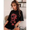 T Shirt Dragon Rouge Imprimé