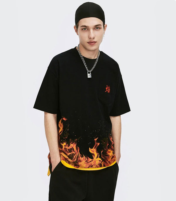 T-Shirt Dragon Flamme