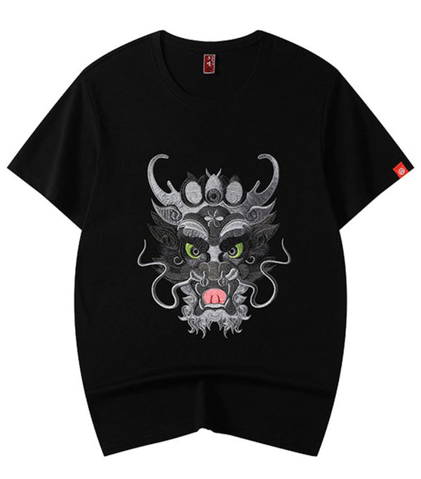 T Shirt Tête Dragon Chinois