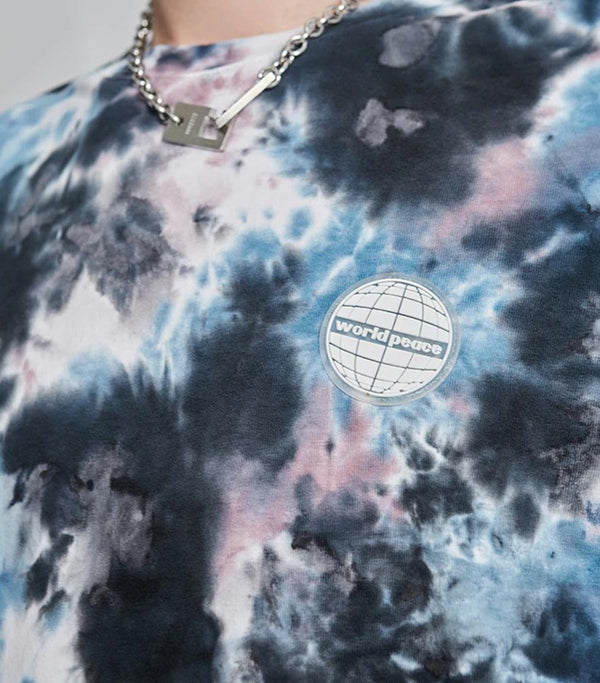 T-Shirt Dragon Tie-Dye Bleu