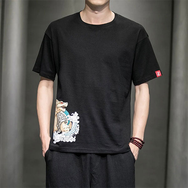 T-Shirt Dragon Tortue Noire