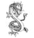 Tatouage éphémère dragon chinois