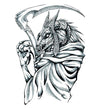 Tatouage éphémère dragon faucheuse