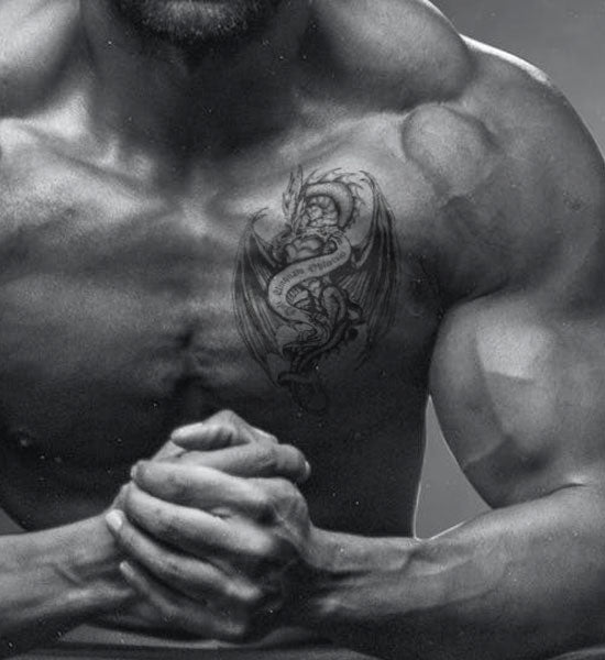 Tatouage éphémère dragon gothique