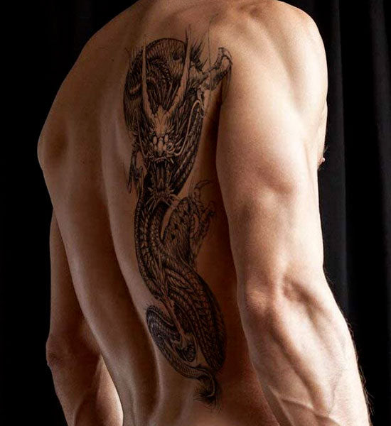 Tatouage éphémère dragon homme