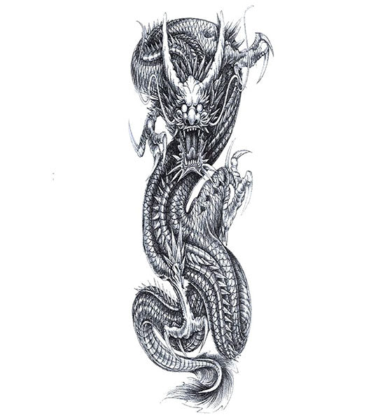 Tatouage éphémère dragon homme