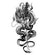 Tatouage éphémère dragon katana