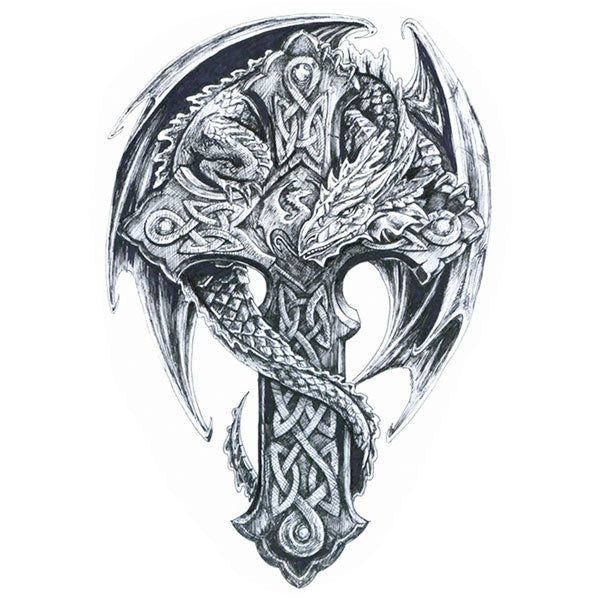 Tatouage éphémère dragon celtique