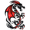 Tatouage éphémère dragon rouge