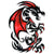 Tatouage éphémère dragon rouge