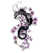 Tatouage éphémère dragon sakura