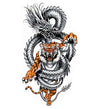 Tatouage éphémère tigre et dragon