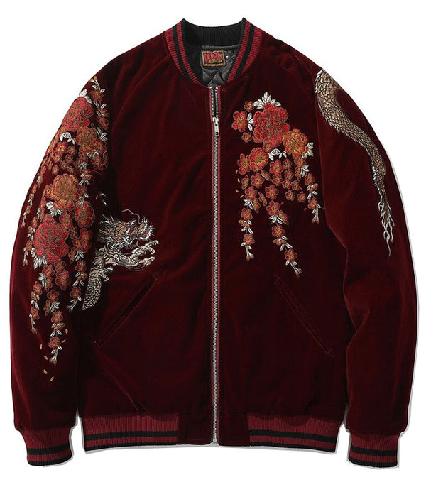 Veste Broderie Japonaise Rouge