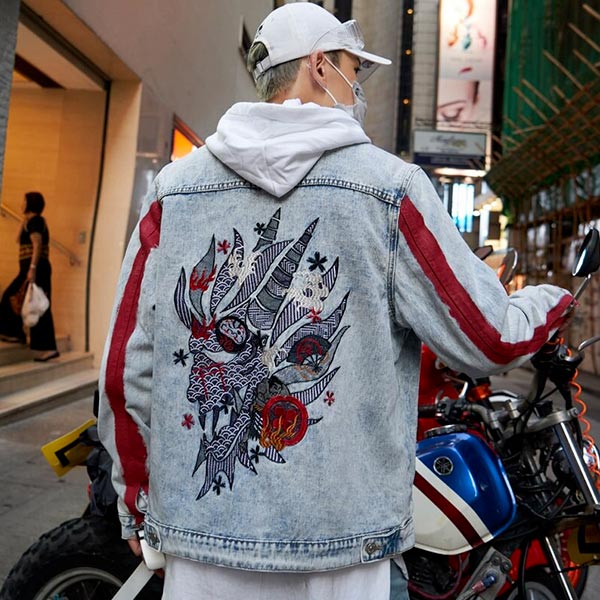 Veste dragon denim