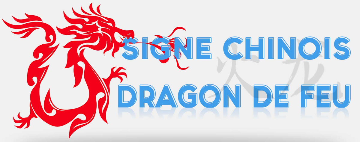 Signe chinois dragon de feu