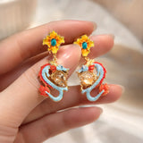 accessoire dragon émail couleur orientale