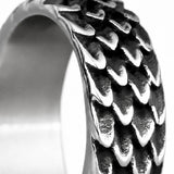 anneau dragon motif écaille 8mm