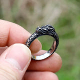 bague acier inox dragon
