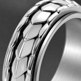 Bague Anti Stress Dragon acier inoxydable