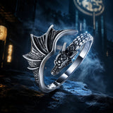 bague dragon ouverte finition vintage