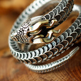 Bague dragon serpent argent sterling 925