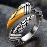 Bague Griffe de Dragon argent 925 ajustable