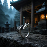 bague inspirée dragon fantastique ajustable