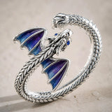 Bague Dragon Femme detail zircon lumineux premium