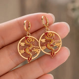 boucles d'oreille mystiques dragon asiatique