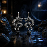 boucles d'oreille mystique dragon sculpté