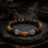 bracelet fantasy pierres naturelles talisman dragon