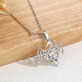 Collier Dragon Argent Celtique