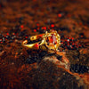 Bague dorée pierre