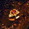 Bague doree pierre