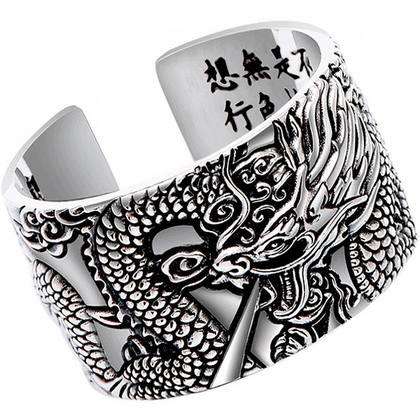 Bague discount dragon argent